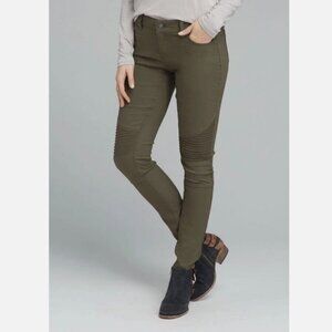 prAna Women’s Brenna Pants Size 4 Cargo Green (Green-Grey) Moto Skinny